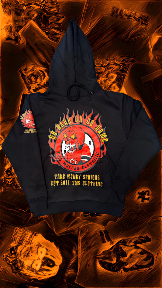 BLACK "NJ DEVIL" SKULL HOODIE